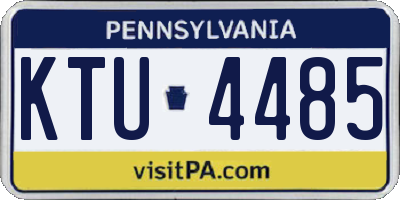 PA license plate KTU4485