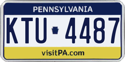 PA license plate KTU4487