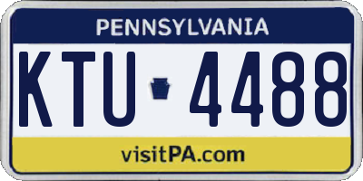 PA license plate KTU4488