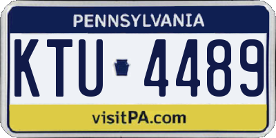 PA license plate KTU4489