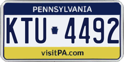 PA license plate KTU4492