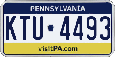 PA license plate KTU4493