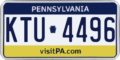 PA license plate KTU4496