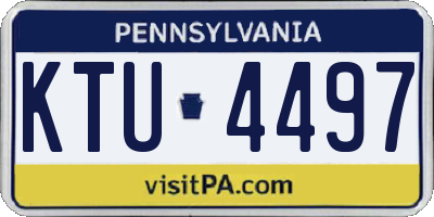 PA license plate KTU4497