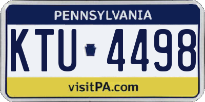 PA license plate KTU4498