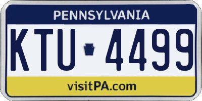 PA license plate KTU4499