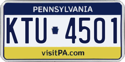 PA license plate KTU4501