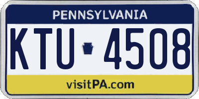 PA license plate KTU4508