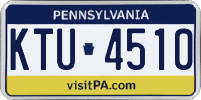 PA license plate KTU4510