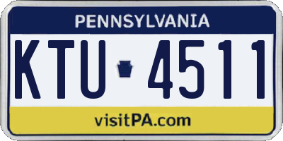 PA license plate KTU4511
