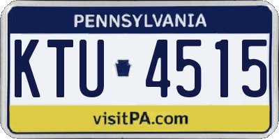 PA license plate KTU4515