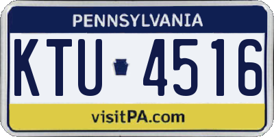 PA license plate KTU4516