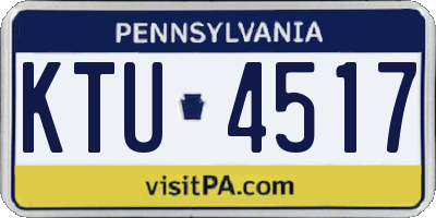 PA license plate KTU4517