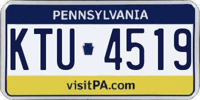 PA license plate KTU4519