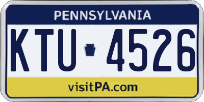 PA license plate KTU4526