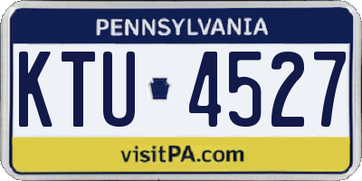 PA license plate KTU4527