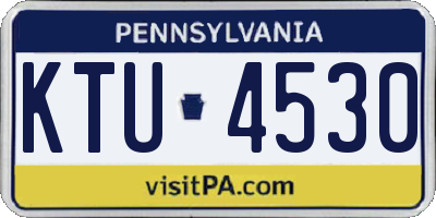 PA license plate KTU4530