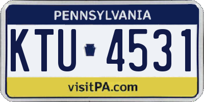 PA license plate KTU4531