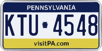 PA license plate KTU4548