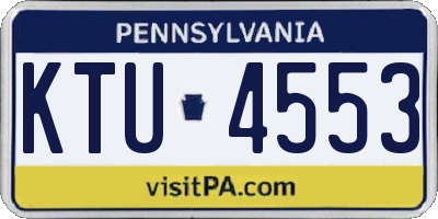 PA license plate KTU4553