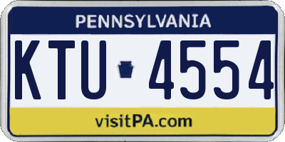 PA license plate KTU4554