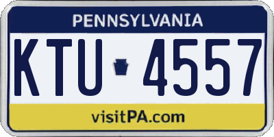 PA license plate KTU4557