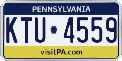 PA license plate KTU4559