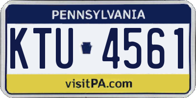 PA license plate KTU4561