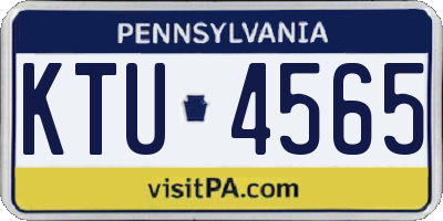 PA license plate KTU4565