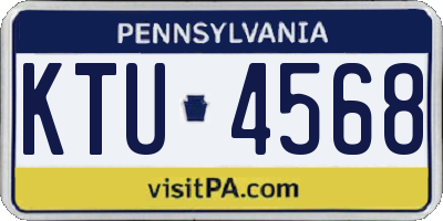 PA license plate KTU4568