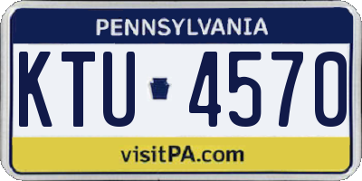 PA license plate KTU4570