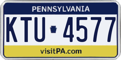 PA license plate KTU4577