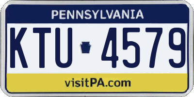 PA license plate KTU4579