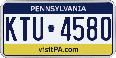 PA license plate KTU4580