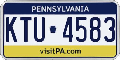 PA license plate KTU4583