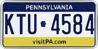 PA license plate KTU4584