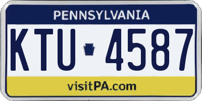 PA license plate KTU4587