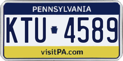 PA license plate KTU4589
