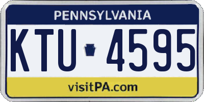PA license plate KTU4595