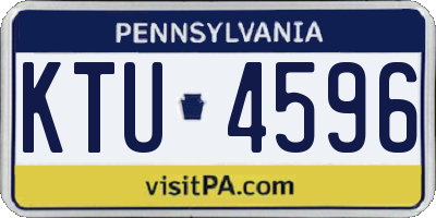 PA license plate KTU4596