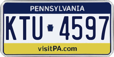 PA license plate KTU4597