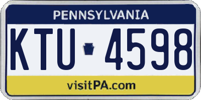 PA license plate KTU4598