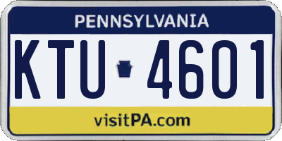 PA license plate KTU4601