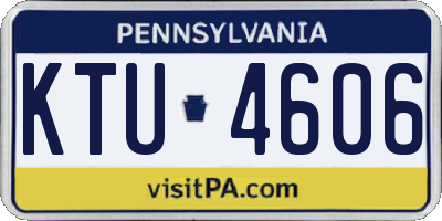 PA license plate KTU4606
