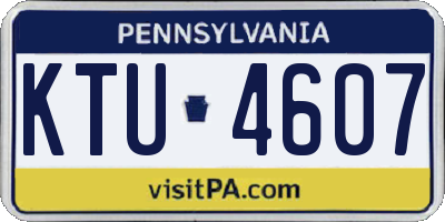 PA license plate KTU4607