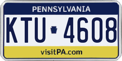 PA license plate KTU4608