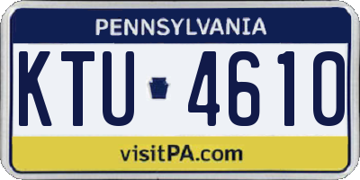 PA license plate KTU4610