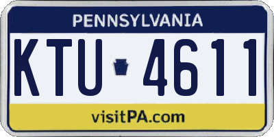 PA license plate KTU4611