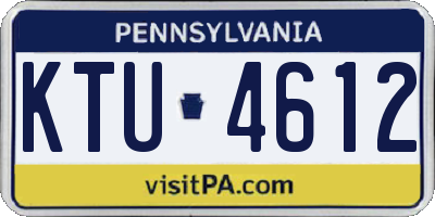 PA license plate KTU4612