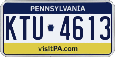 PA license plate KTU4613